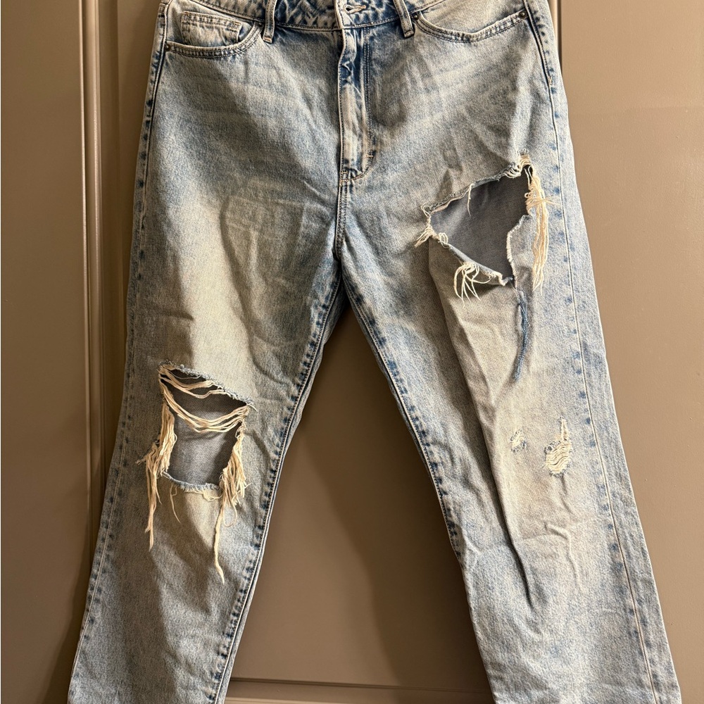 Hidden Distressed Light Blue Jeans